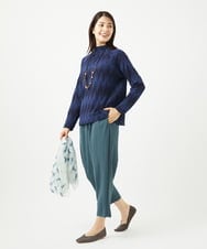 NGLGB12180 GIANNI LO GIUDICE(ジャンニ ロ ジュディチェ) [洗える・日本製]ナチュラルスムースパンツ グリーンブルー