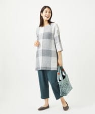 NGLGB12180 GIANNI LO GIUDICE(ジャンニ ロ ジュディチェ) [洗える・日本製]ナチュラルスムースパンツ グリーンブルー