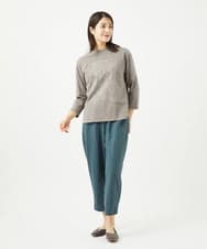 NGLGB12180 GIANNI LO GIUDICE(ジャンニ ロ ジュディチェ) [洗える・日本製]ナチュラルスムースパンツ グリーンブルー