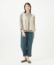 NGLGB12180 GIANNI LO GIUDICE(ジャンニ ロ ジュディチェ) [洗える・日本製]ナチュラルスムースパンツ グリーンブルー
