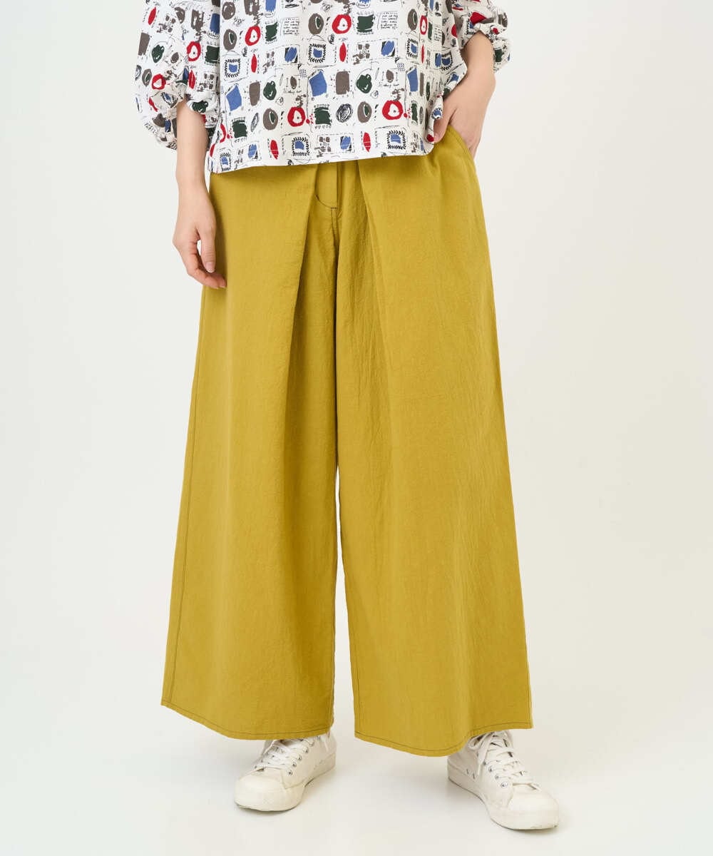 NGLGD26250 GIANNI LO GIUDICE(ジャンニ ロ ジュディチェ) [洗える]コットンナチュラルワッシャーワイドパンツ イエロー
