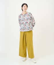 NGLGD26250 GIANNI LO GIUDICE(ジャンニ ロ ジュディチェ) [洗える]コットンナチュラルワッシャーワイドパンツ イエロー