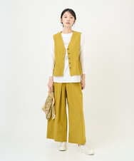 NGLGD26250 GIANNI LO GIUDICE(ジャンニ ロ ジュディチェ) [洗える]コットンナチュラルワッシャーワイドパンツ イエロー