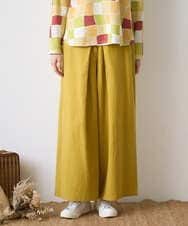 NGLGD26250 GIANNI LO GIUDICE(ジャンニ ロ ジュディチェ) [洗える]コットンナチュラルワッシャーワイドパンツ イエロー