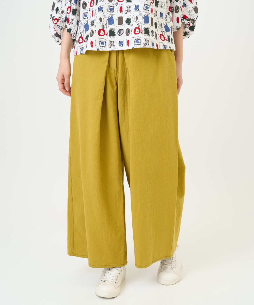 NGLGD26250 GIANNI LO GIUDICE(ジャンニ ロ ジュディチェ) [洗える]コットンナチュラルワッシャーワイドパンツ イエロー