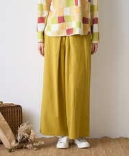 NGLGD26250 GIANNI LO GIUDICE(ジャンニ ロ ジュディチェ) [洗える]コットンナチュラルワッシャーワイドパンツ イエロー