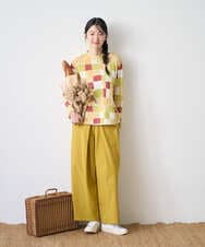 NGLGD26250 GIANNI LO GIUDICE(ジャンニ ロ ジュディチェ) [洗える]コットンナチュラルワッシャーワイドパンツ イエロー