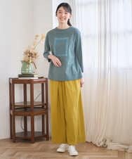 NGLGD26250 GIANNI LO GIUDICE(ジャンニ ロ ジュディチェ) [洗える]コットンナチュラルワッシャーワイドパンツ イエロー