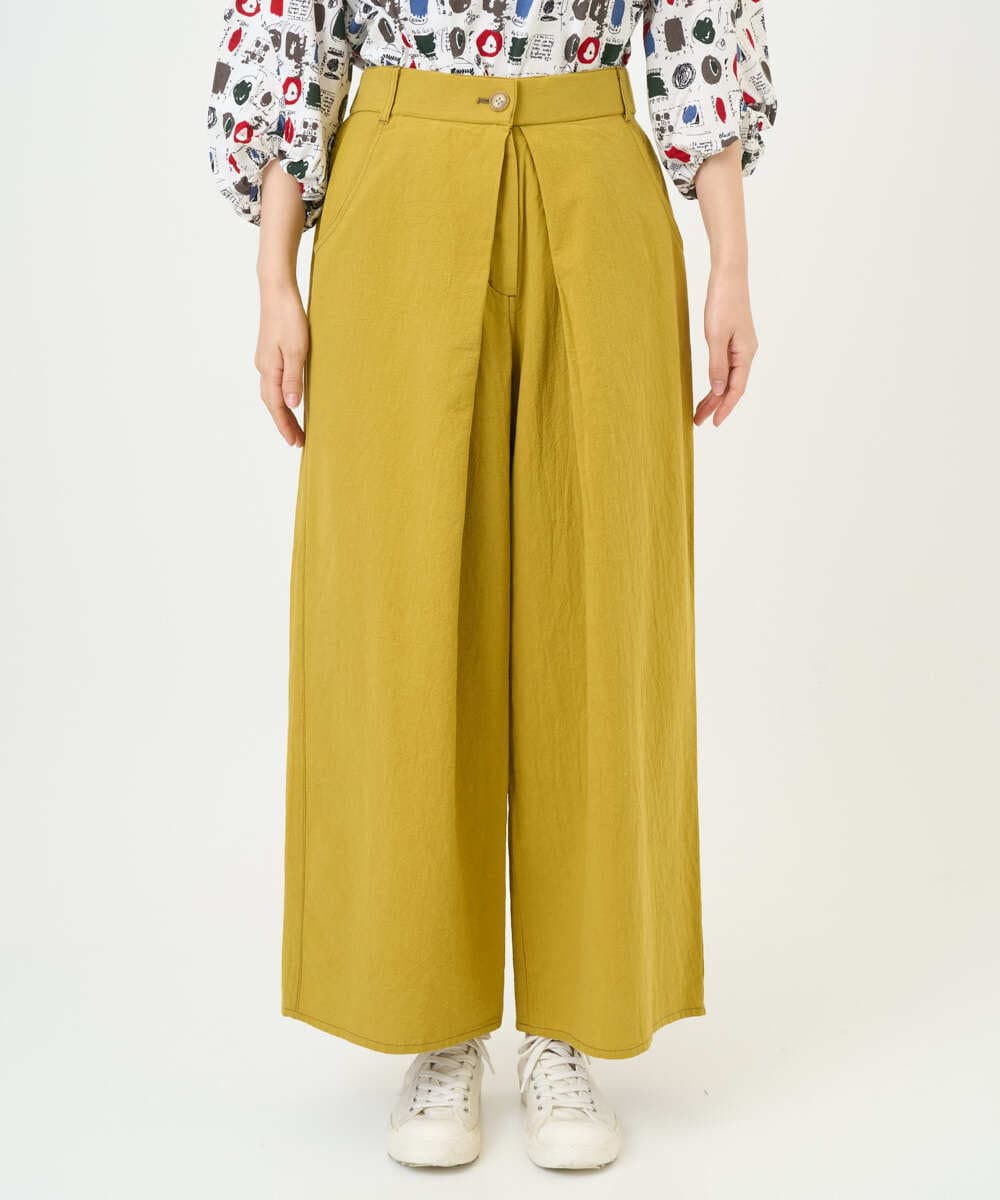 NGLGD26250 GIANNI LO GIUDICE(ジャンニ ロ ジュディチェ) [洗える]コットンナチュラルワッシャーワイドパンツ イエロー