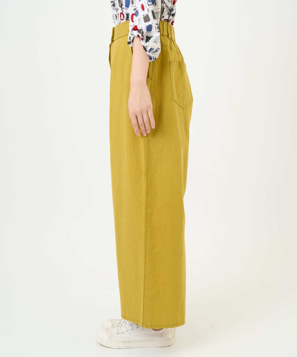 NGLGD26250 GIANNI LO GIUDICE(ジャンニ ロ ジュディチェ) [洗える]コットンナチュラルワッシャーワイドパンツ イエロー