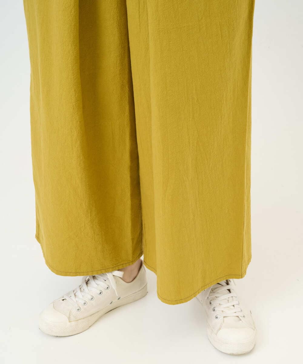 NGLGD26250 GIANNI LO GIUDICE(ジャンニ ロ ジュディチェ) [洗える]コットンナチュラルワッシャーワイドパンツ イエロー