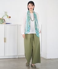 NGLGD26250 GIANNI LO GIUDICE(ジャンニ ロ ジュディチェ) [洗える]コットンナチュラルワッシャーワイドパンツ グリーン