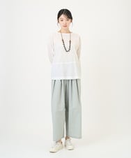 NGLGD33230 GIANNI LO GIUDICE(ジャンニ ロ ジュディチェ) [洗える]ポリエステルコットングログランパンツ ミントグリーン