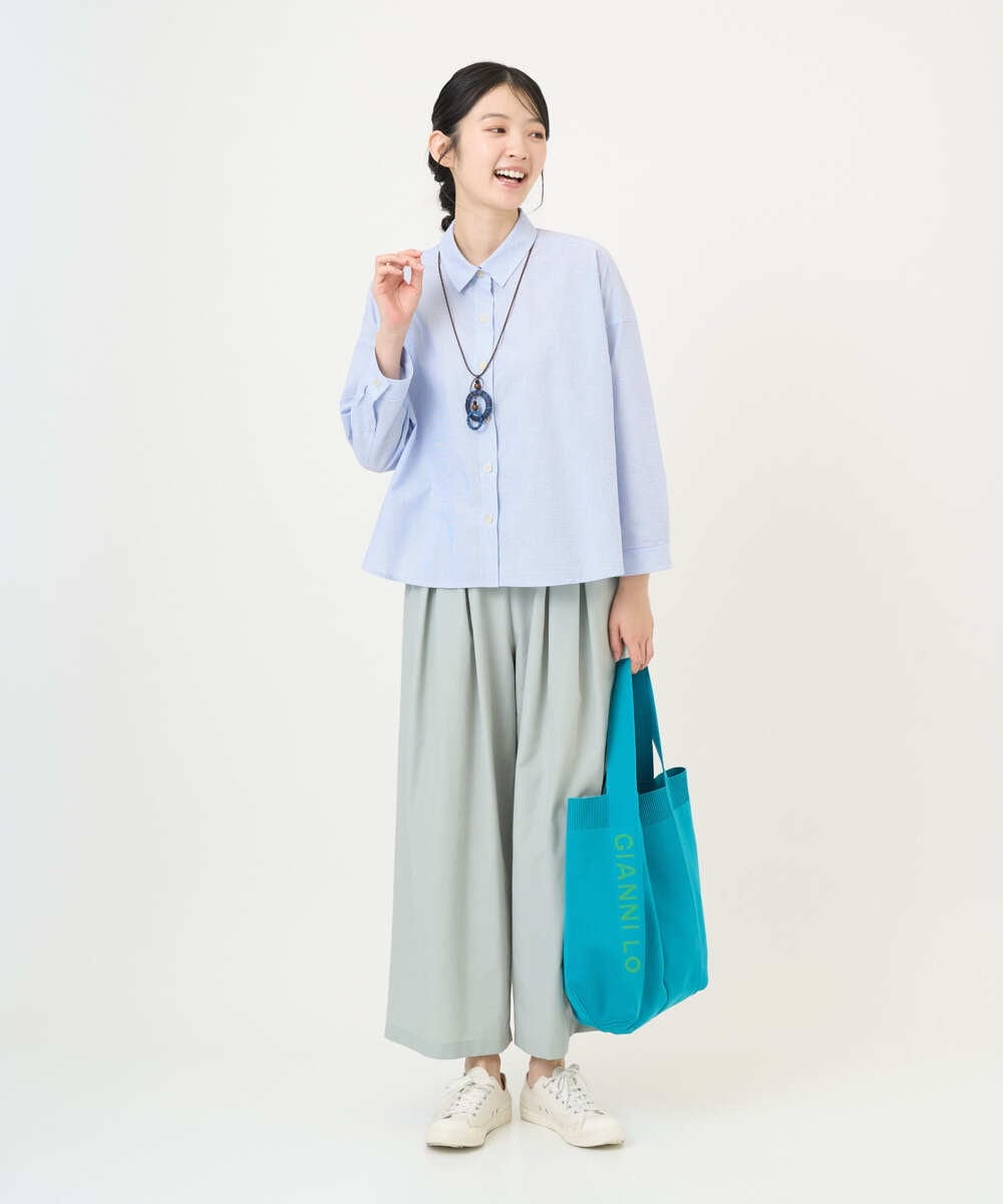 NGLGD33230 GIANNI LO GIUDICE(ジャンニ ロ ジュディチェ) [洗える]ポリエステルコットングログランパンツ ミントグリーン