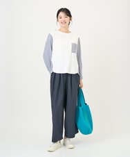 NGLGD33230 GIANNI LO GIUDICE(ジャンニ ロ ジュディチェ) [洗える]ポリエステルコットングログランパンツ ネイビー