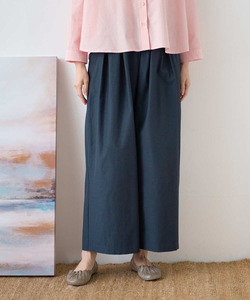 NGLGD33230 GIANNI LO GIUDICE(ジャンニ ロ ジュディチェ) [洗える]ポリエステルコットングログランパンツ ネイビー