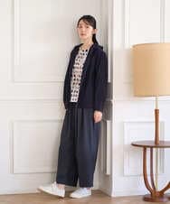 NGLGD33230 GIANNI LO GIUDICE(ジャンニ ロ ジュディチェ) [洗える]ポリエステルコットングログランパンツ ネイビー