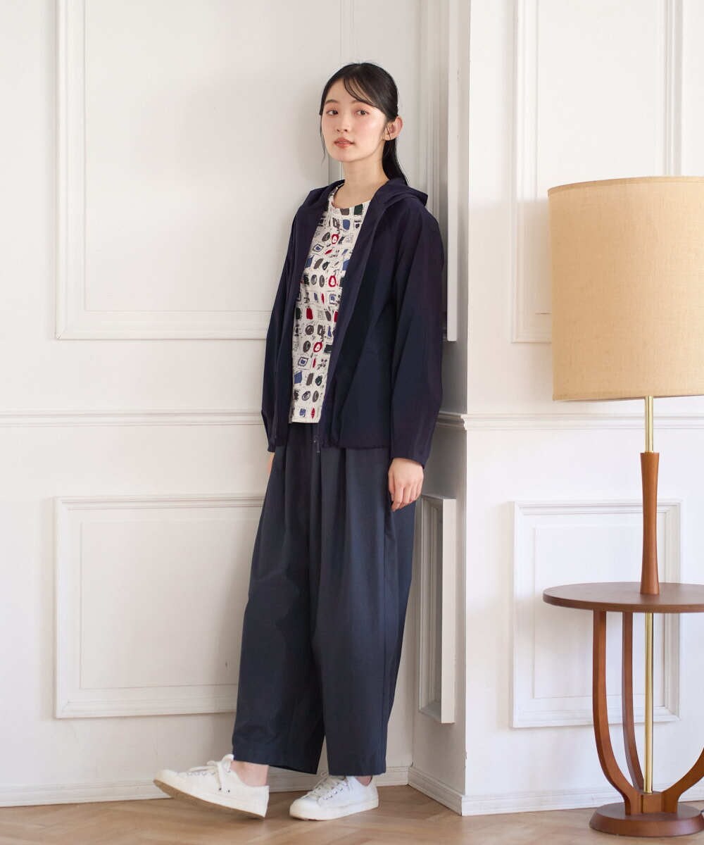 NGLGD33230 GIANNI LO GIUDICE(ジャンニ ロ ジュディチェ) [洗える]ポリエステルコットングログランパンツ ネイビー