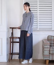 NGLGD33230 GIANNI LO GIUDICE(ジャンニ ロ ジュディチェ) [洗える]ポリエステルコットングログランパンツ ネイビー