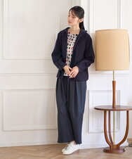 NGLGD33230 GIANNI LO GIUDICE(ジャンニ ロ ジュディチェ) [洗える]ポリエステルコットングログランパンツ ネイビー