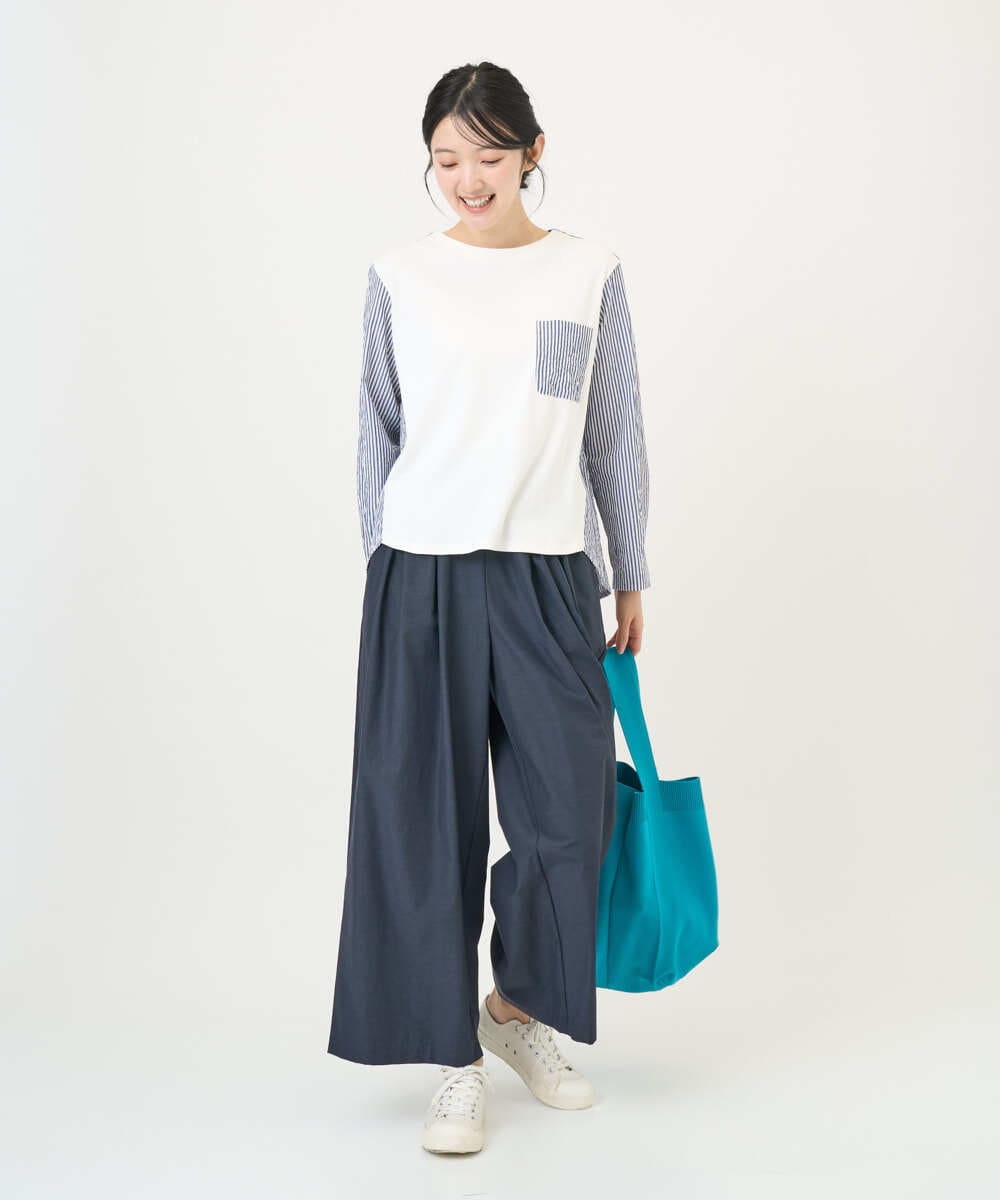 NGLGD33230 GIANNI LO GIUDICE(ジャンニ ロ ジュディチェ) [洗える]ポリエステルコットングログランパンツ ネイビー