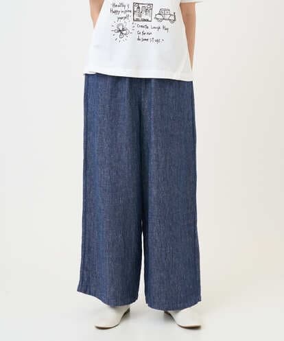 NGLGE40330 GIANNI LO GIUDICE [洗える]デニム調リネンパンツ