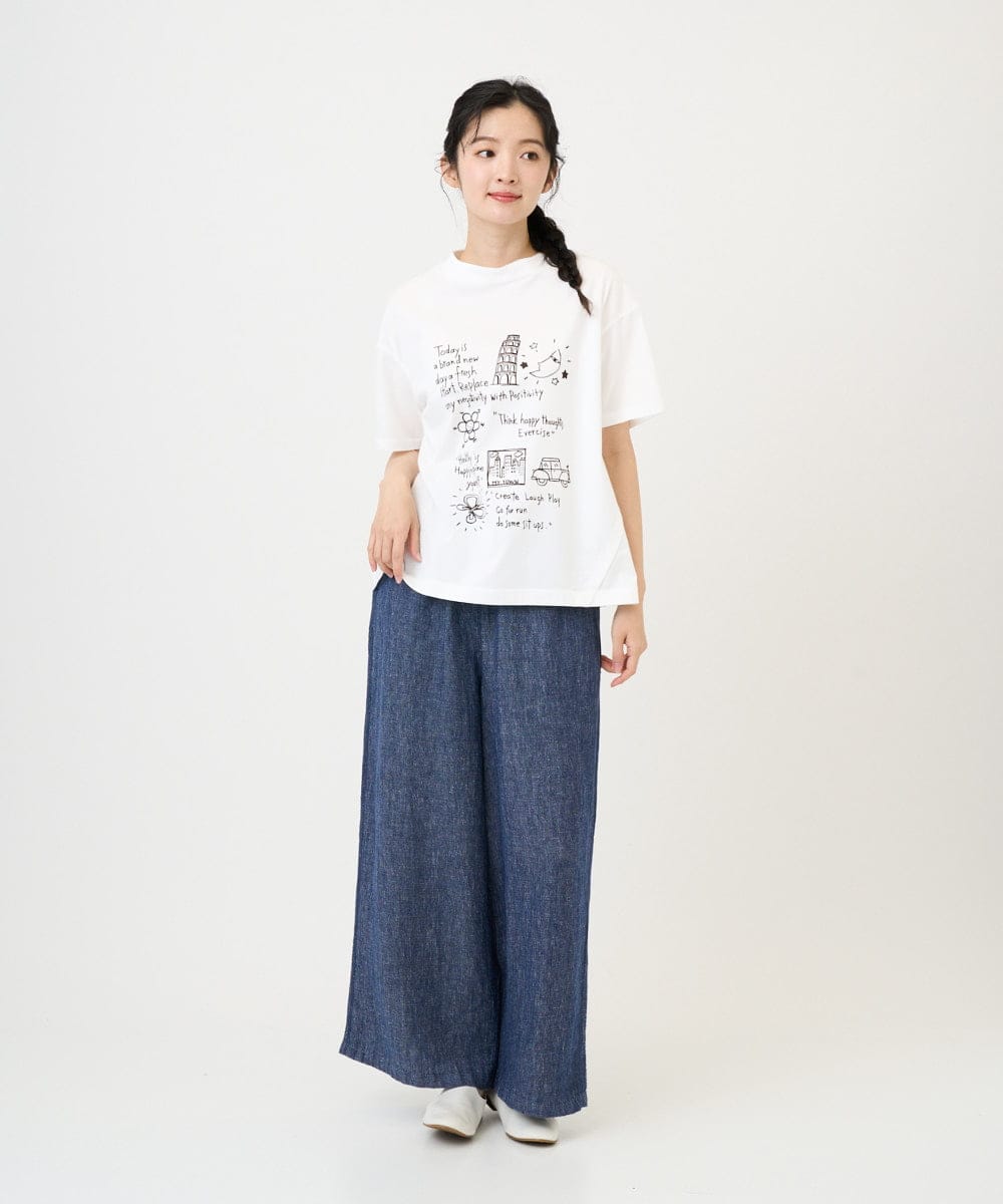 NGLGE40330 GIANNI LO GIUDICE(ジャンニ ロ ジュディチェ) [洗える]デニム調リネンパンツ ネイビー