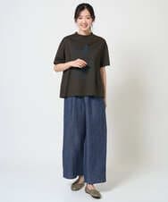 NGLGE40330 GIANNI LO GIUDICE(ジャンニ ロ ジュディチェ) [洗える]デニム調リネンパンツ ネイビー