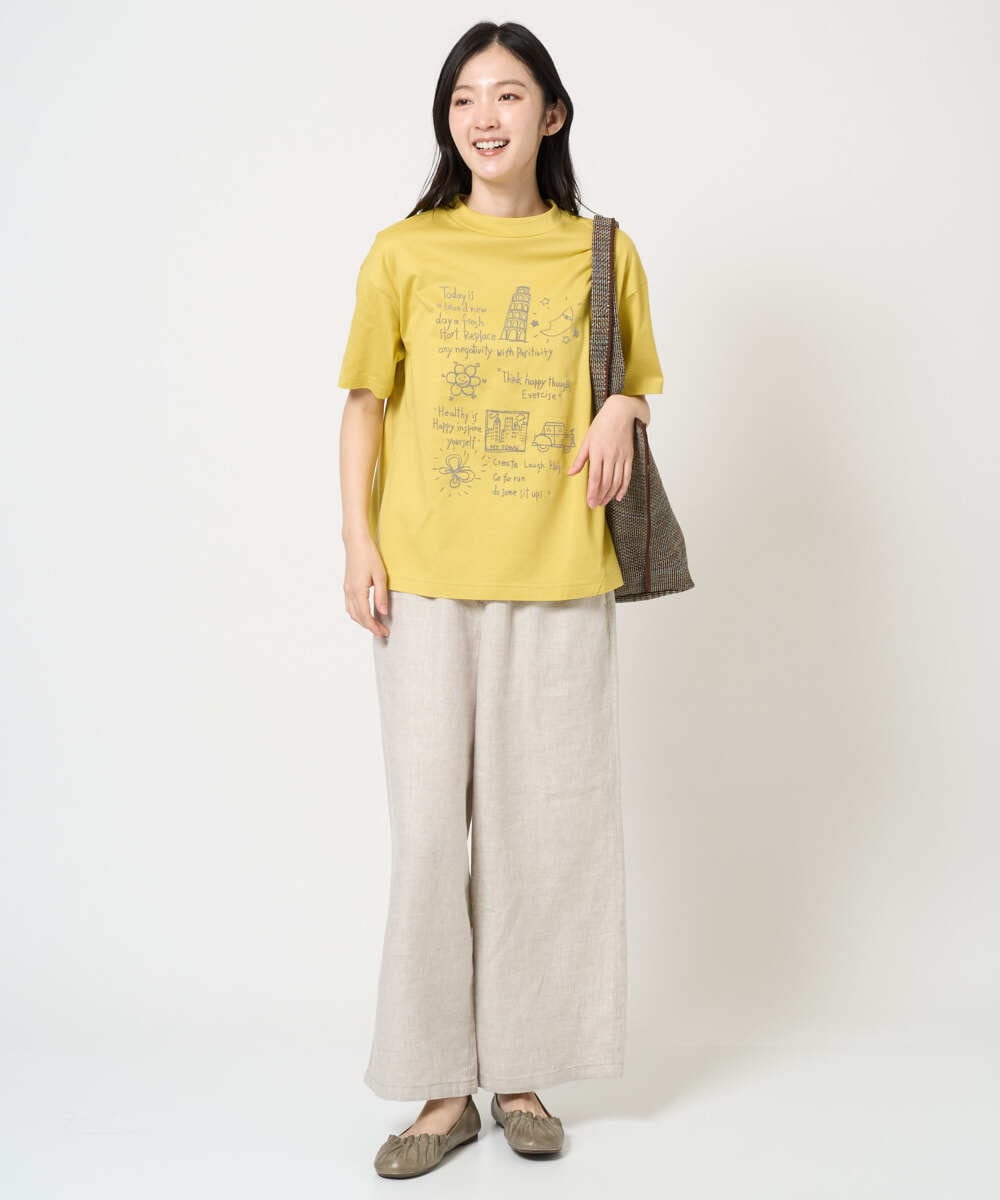 NGLGE40330 GIANNI LO GIUDICE(ジャンニ ロ ジュディチェ) [洗える]デニム調リネンパンツ ネイビー