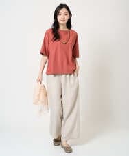 NGLGE40330 GIANNI LO GIUDICE(ジャンニ ロ ジュディチェ) [洗える]デニム調リネンパンツ ネイビー