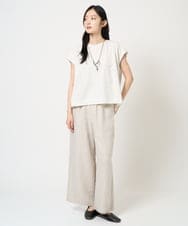 NGLGE40330 GIANNI LO GIUDICE(ジャンニ ロ ジュディチェ) [洗える]デニム調リネンパンツ ネイビー