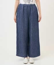 NGLGE40330 GIANNI LO GIUDICE(ジャンニ ロ ジュディチェ) [洗える]デニム調リネンパンツ ネイビー