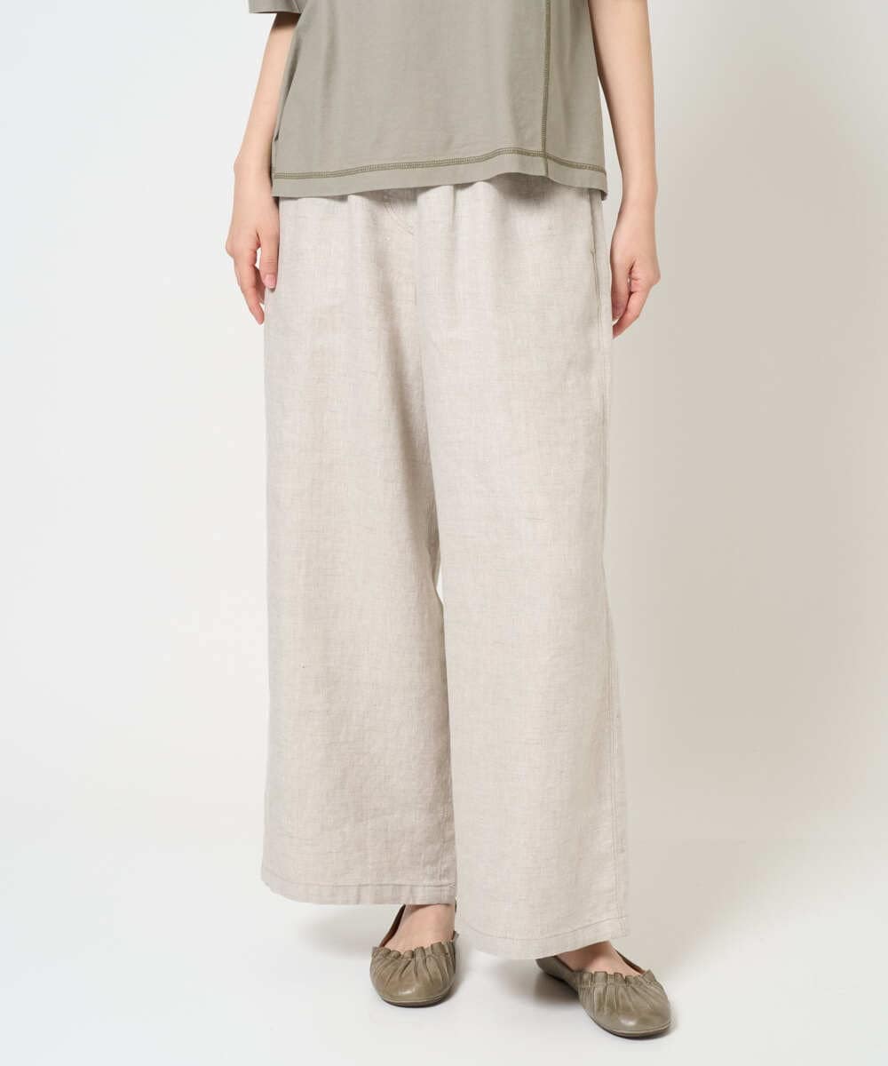 NGLGE40330 GIANNI LO GIUDICE(ジャンニ ロ ジュディチェ) [洗える]デニム調リネンパンツ ネイビー