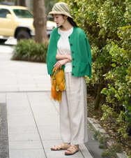 NGLGE40330 GIANNI LO GIUDICE(ジャンニ ロ ジュディチェ) [洗える]デニム調リネンパンツ ネイビー