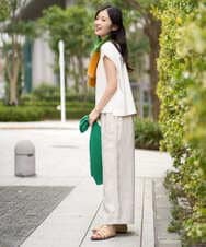 NGLGE40330 GIANNI LO GIUDICE(ジャンニ ロ ジュディチェ) [洗える]デニム調リネンパンツ ネイビー