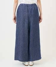 NGLGE40330 GIANNI LO GIUDICE(ジャンニ ロ ジュディチェ) [洗える]デニム調リネンパンツ ネイビー