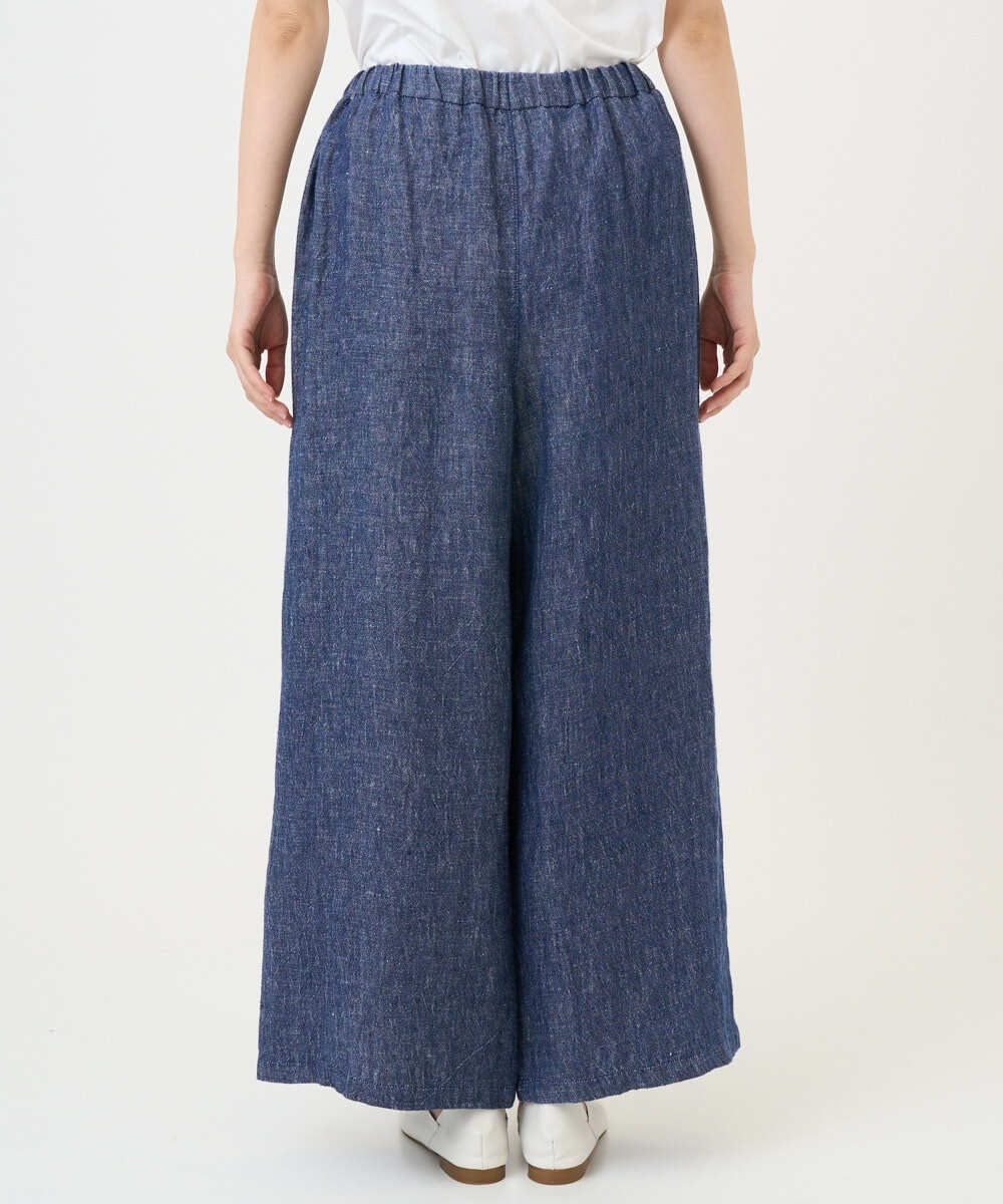 NGLGE40330 GIANNI LO GIUDICE(ジャンニ ロ ジュディチェ) [洗える]デニム調リネンパンツ ネイビー