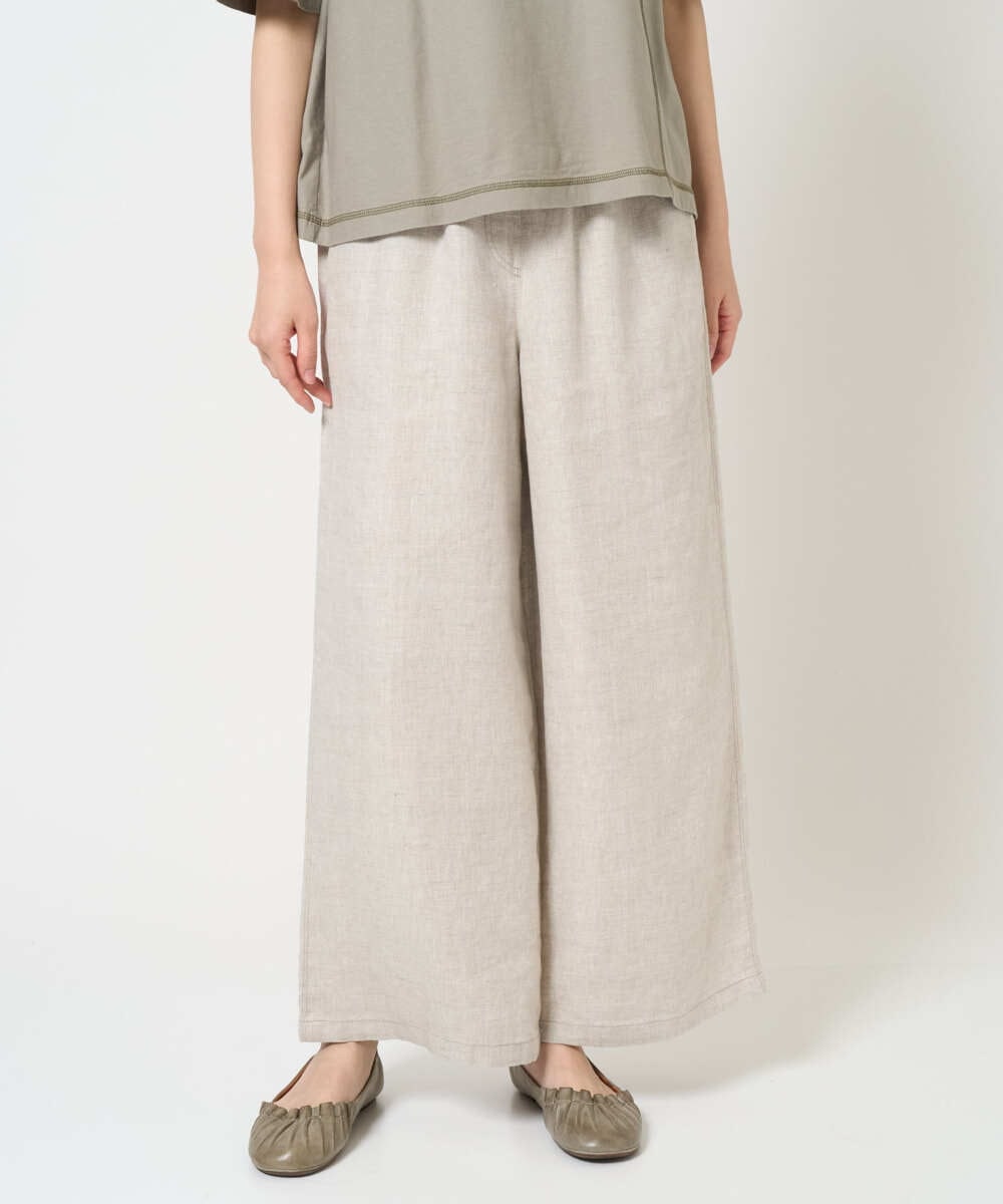 NGLGE40330 GIANNI LO GIUDICE(ジャンニ ロ ジュディチェ) [洗える]デニム調リネンパンツ ネイビー