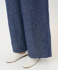 NGLGE40330 GIANNI LO GIUDICE(ジャンニ ロ ジュディチェ) [洗える]デニム調リネンパンツ ネイビー