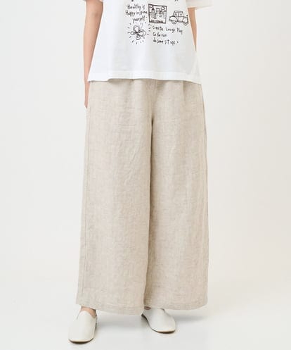 NGLGE40330 GIANNI LO GIUDICE [洗える]デニム調リネンパンツ