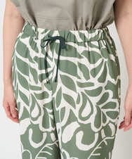 NGLGE41300 GIANNI LO GIUDICE(ジャンニ ロ ジュディチェ) [洗える・日本製]ポタニカルフラワープリントパンツ グリーン