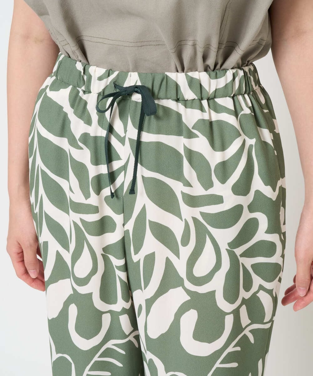 NGLGE41300 GIANNI LO GIUDICE(ジャンニ ロ ジュディチェ) [洗える・日本製]ポタニカルフラワープリントパンツ グリーン