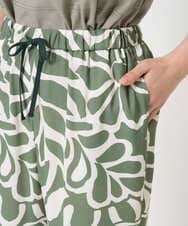 NGLGE41300 GIANNI LO GIUDICE(ジャンニ ロ ジュディチェ) [洗える・日本製]ポタニカルフラワープリントパンツ グリーン