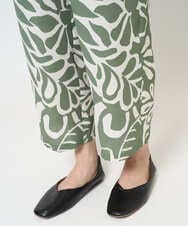 NGLGE41300 GIANNI LO GIUDICE(ジャンニ ロ ジュディチェ) [洗える・日本製]ポタニカルフラワープリントパンツ グリーン