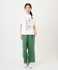 NGLGE43250 GIANNI LO GIUDICE(ジャンニ ロ ジュディチェ) [洗える]カラーリネン製品洗いパンツ グリーン