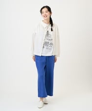 NGLGE43250 GIANNI LO GIUDICE(ジャンニ ロ ジュディチェ) [洗える]カラーリネン製品洗いパンツ ブルー