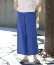 NGLGE43250 GIANNI LO GIUDICE(ジャンニ ロ ジュディチェ) [洗える]カラーリネン製品洗いパンツ ブルー