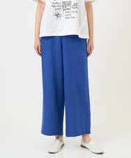 NGLGE43250 GIANNI LO GIUDICE(ジャンニ ロ ジュディチェ) [洗える]カラーリネン製品洗いパンツ ブルー