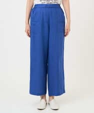 NGLGE43250 GIANNI LO GIUDICE(ジャンニ ロ ジュディチェ) [洗える]カラーリネン製品洗いパンツ ブルー