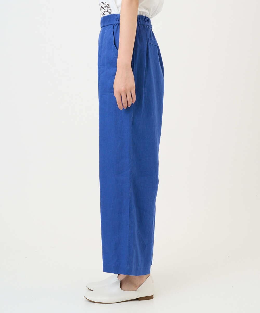 NGLGE43250 GIANNI LO GIUDICE(ジャンニ ロ ジュディチェ) [洗える]カラーリネン製品洗いパンツ ブルー